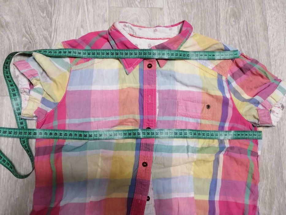 Женская блузка рубашка в клетку сорочка edc by esprit р. 40/L/48