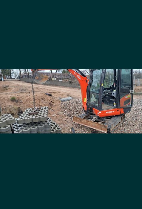 Wynajem minikoparki z lub bez operatora Kubota kx018