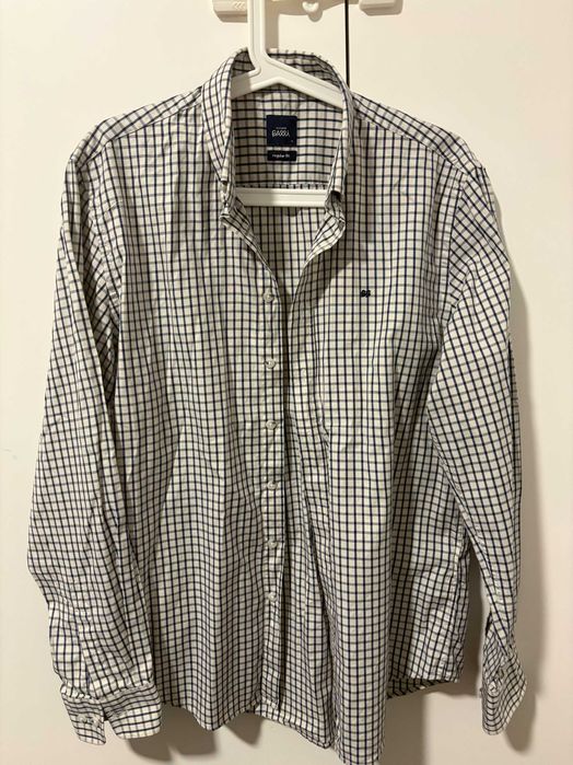 Camisa Quadrados Azuis e Brancos - Giovanni Galli - M - Nova
