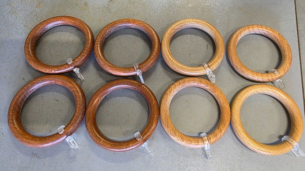Argolas de madeira para cortinados