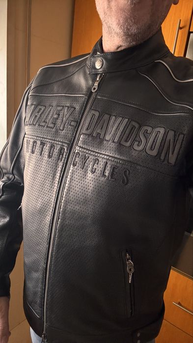 Blusão Harley Davidson M Como Novo Couro