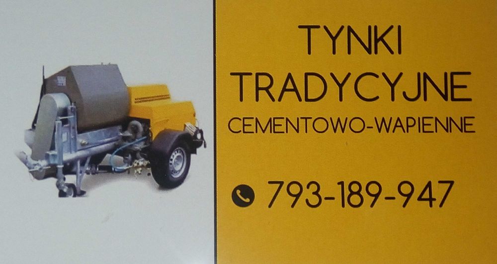 Tynki maszynowe cementowo wapienne.