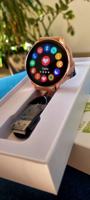 Smartwatch damski zegarek inteligentny Nowy ! + Bransoletka Gratis