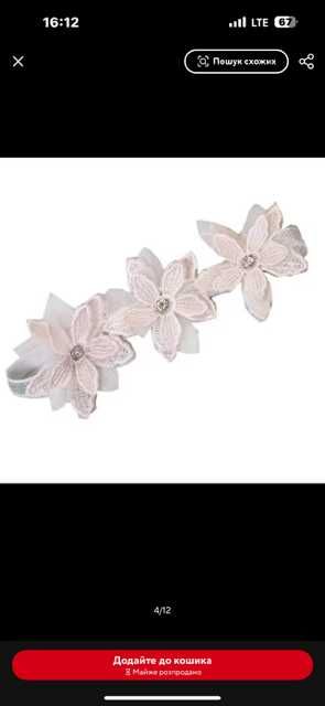 Пов`язка на голову віночок ободок