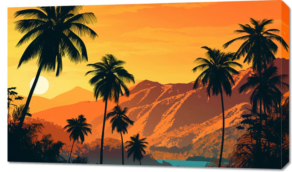 Obraz 100x60cm Zachód Słońca na Wyspach