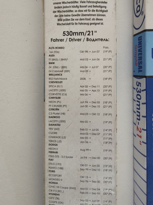 Escovas limpa para brisas