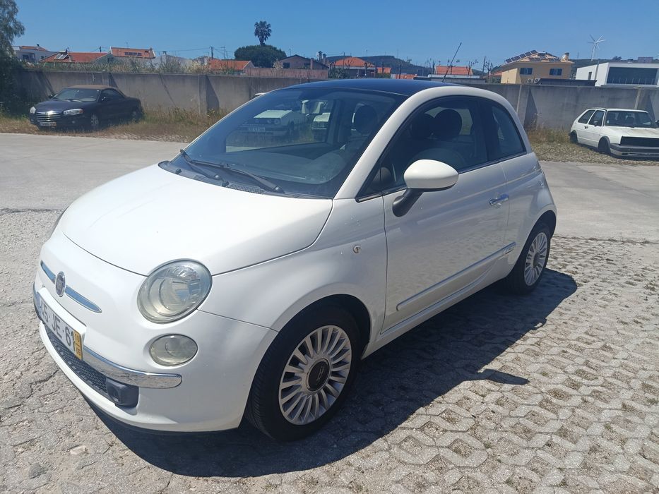 Fiat 500 1.3 Multijet diesel 75cv – 2010 tecto panorâmico impecável