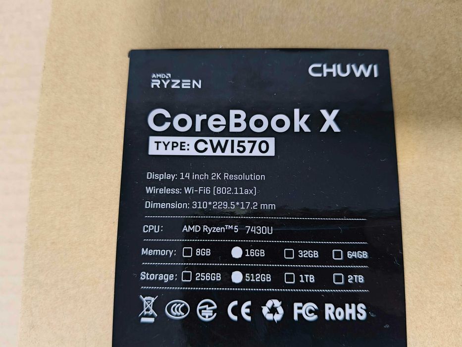 Computador portátil Chuwi CoreBook X 7430U 16GB RAM 512GB SSD