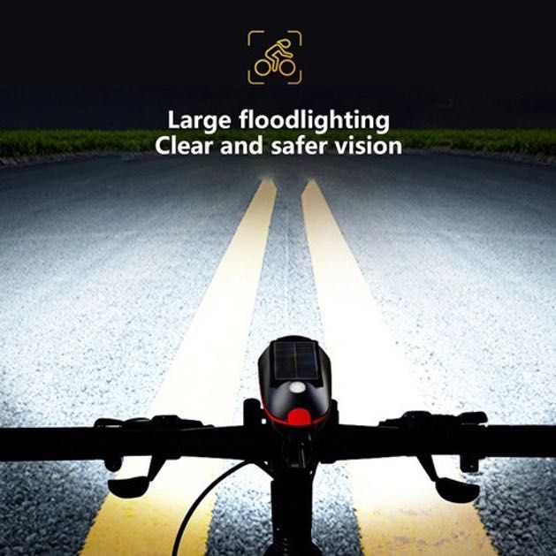 Ліхтар велосипедний з сонячною панеллю