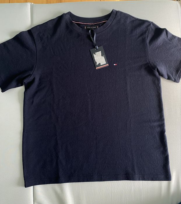 чоловіча синя футболка tommy hilfiger (crepe)