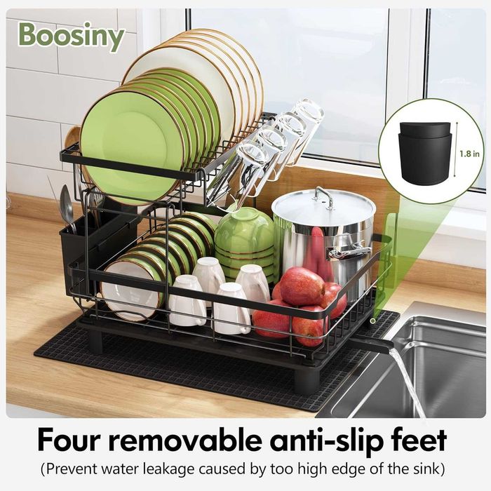 Boosiny ociekacz do naczyń duży 2 poziomowy 44x33x11cm stal nierdzewna