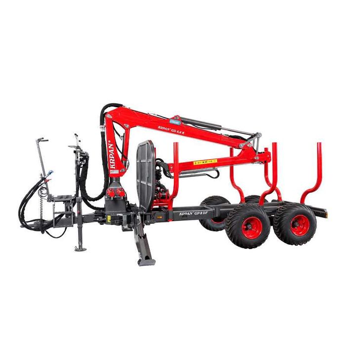 Przyczepa leśna Krpan GP11 z żurawiem 6,6