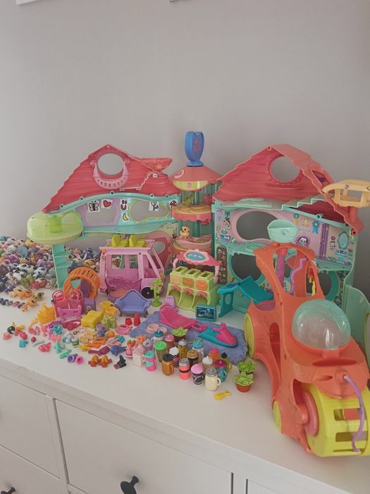 Zestaw lps figurki 126 szt , akcesoria,domek