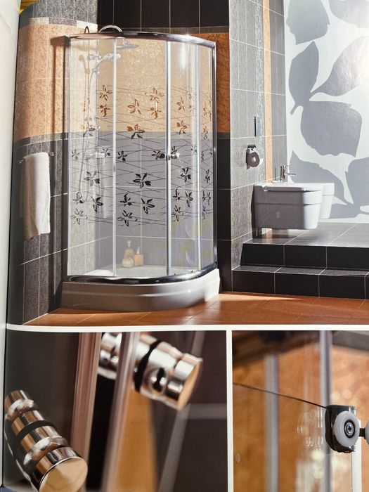 Kabina prysznicowa Cersanit Tesalia półokrągła 90 sz mrożone