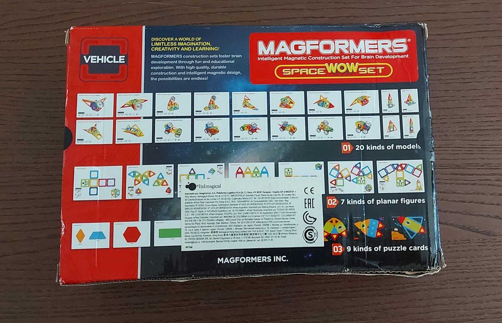 Magformers veiculo set line de peças imantadas de encaixe.
