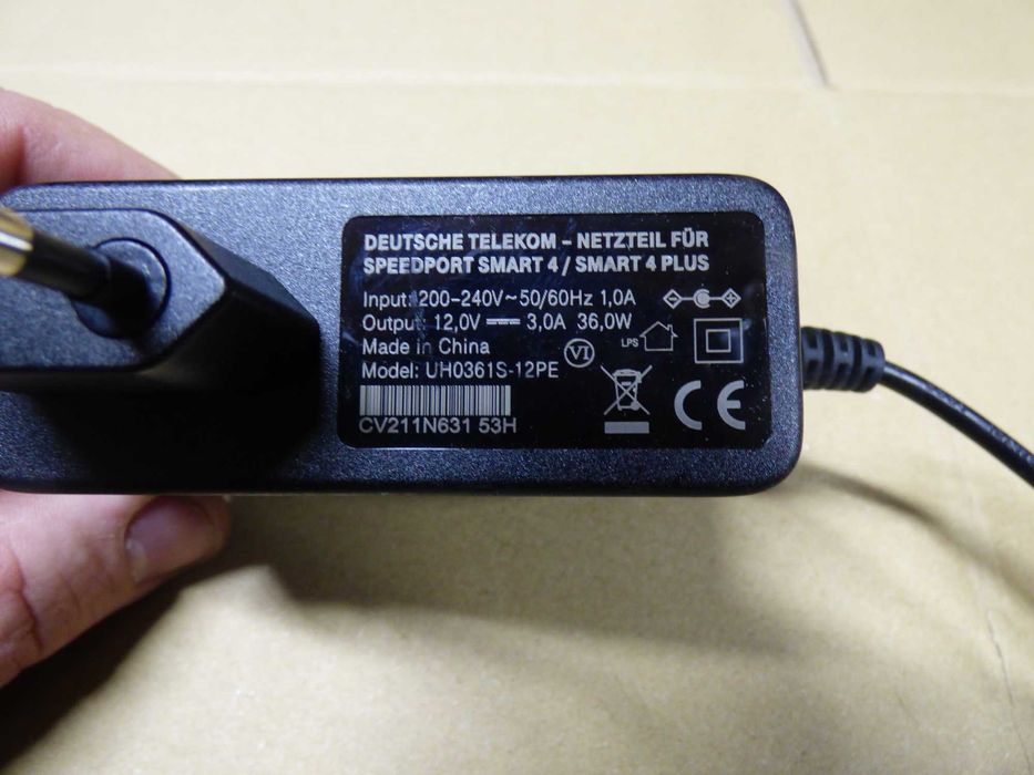 Електрошрот 12В 12V 3.0A 36W Блок Deutsche Telekom блок живлення black