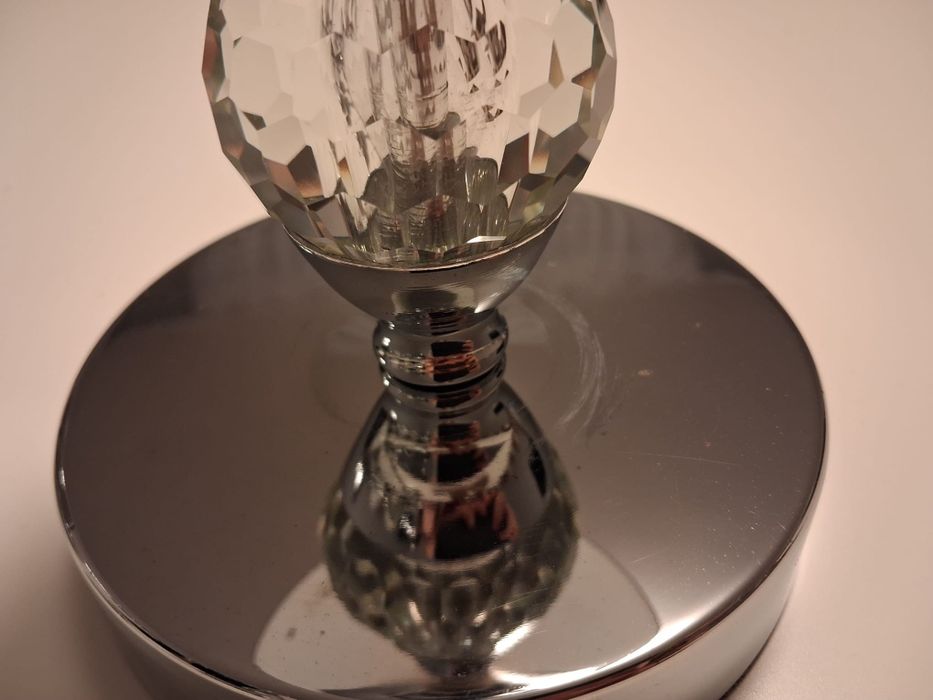 Świeczniki srebrne z kryształowymi kulami