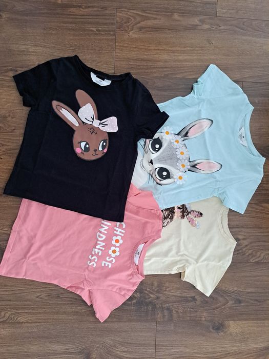 Zestaw tshirt H&m rozm. 122-128