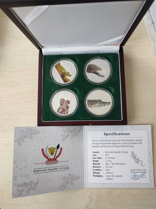 Серебряные монеты Конго 