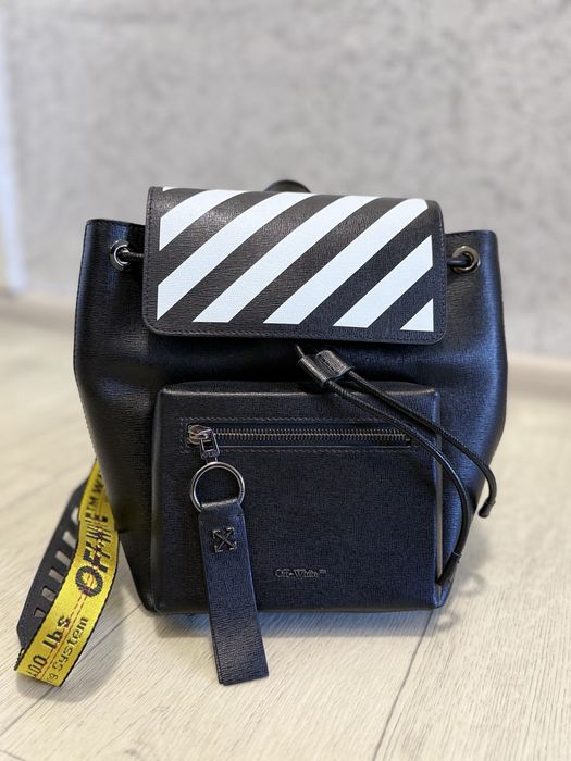 Рюкзак Off-White оригінал (Італія), шкіряний рюкзак