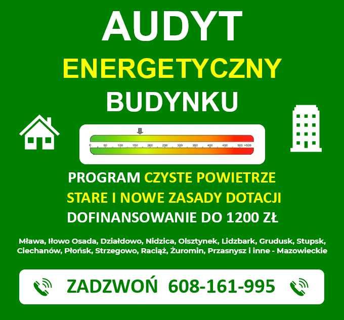 AUDYT ENERGETYCZNY BUDYNKU dotacje Czyste Powietrze termomodernizacja