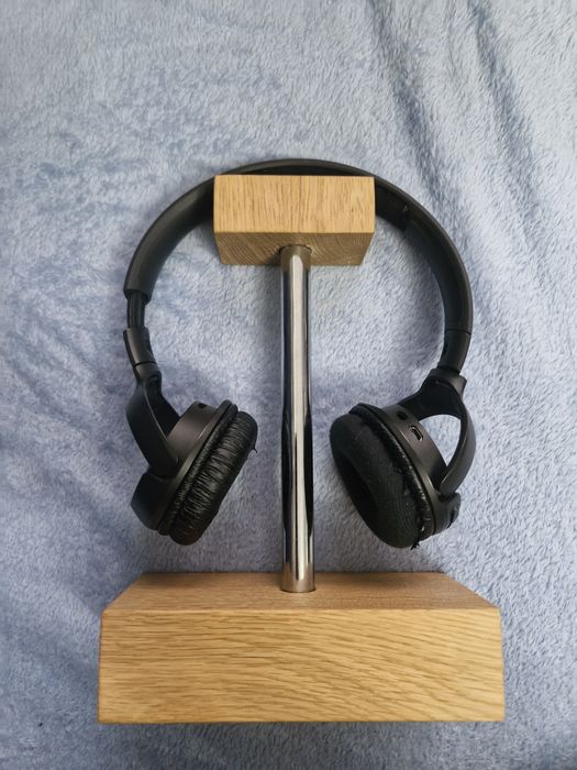 Stojak na słuchawki dąb