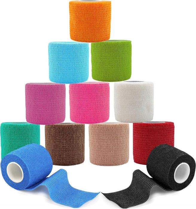 anampion spójny bandaż 12 rolek 5 cm x 4,5 m wielofunkcyjny oddychający