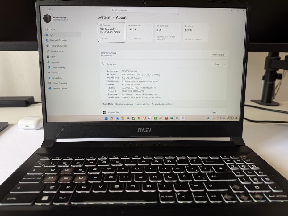 Portatil MSI Katana 15 b12vfk