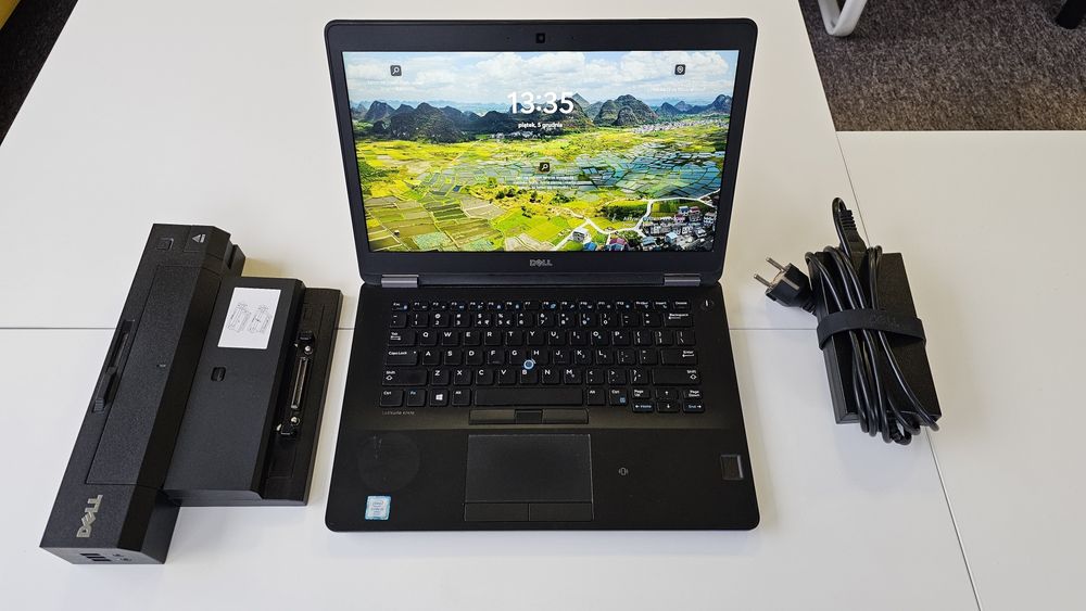 Laptop Dell Latitude E7470 + Stacja dokująca PRO2X + Zasilacz 130W