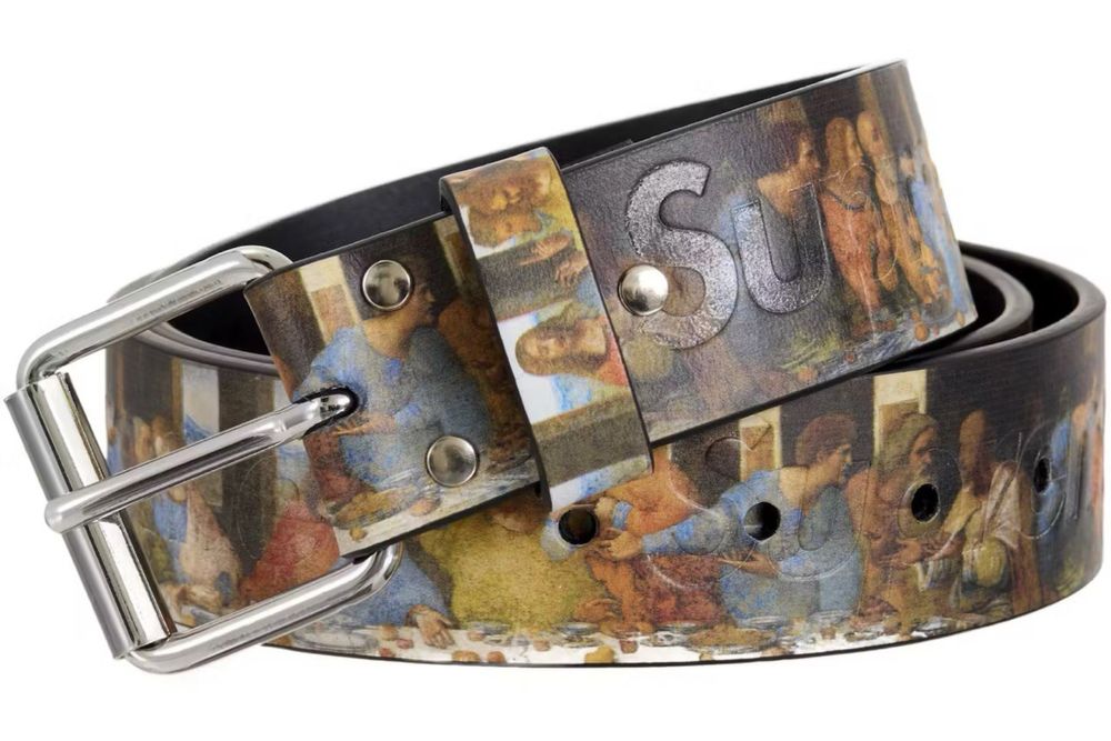 小物 Supreme Last Supper Leather Belt L Supreme Last Supper Leather Belt Multicolor » SneakersJoint