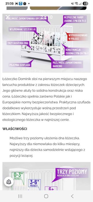 Sprzedam łóżeczko dziecięce