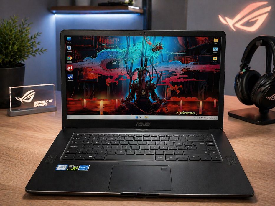 Ігровий ноутбук ASUS i7-7700HQ / GTX 1050 Ti 4GB / 8GB / SSD 256GB / IPS / батрея до 9 годин