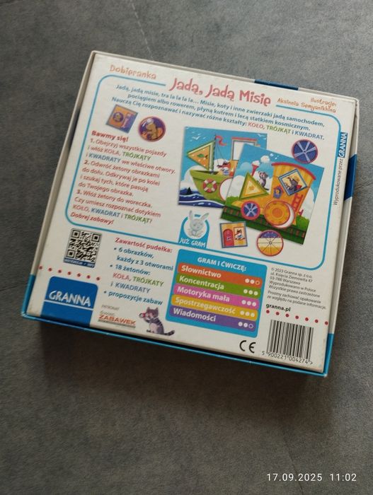 Gra kształty "Jadą jadą misie" 2-4 lata