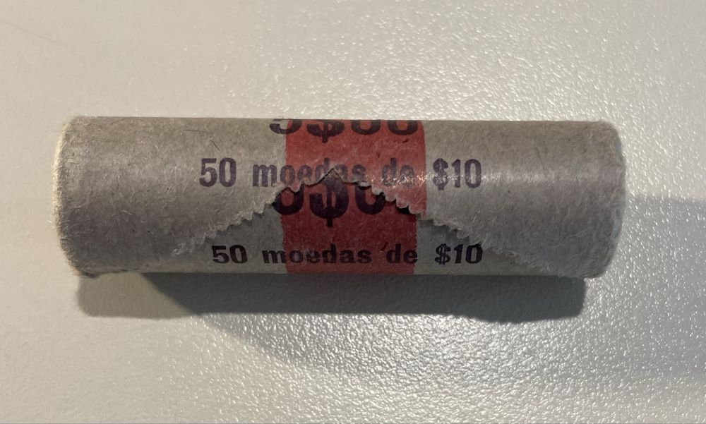 50 Moedas de rolo de X centavos de 1965