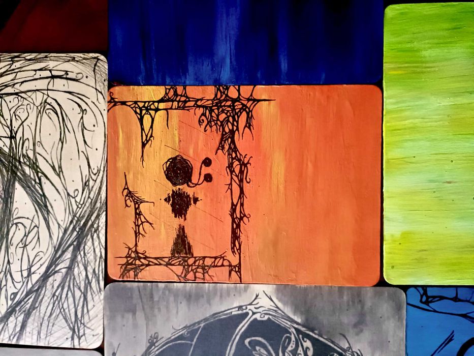 Quadro em Acrílico e Tinta da china