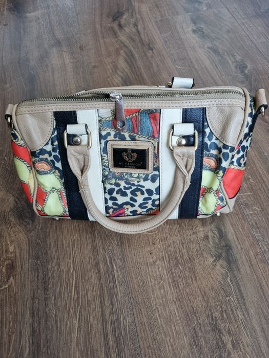 Torebka do ręki kuferek vintage HT Fashion kolorowa