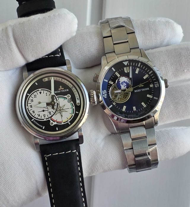 Чоловічий годинник Reef Tiger RGA3019 Aurora Automatic Sapphire 45mm