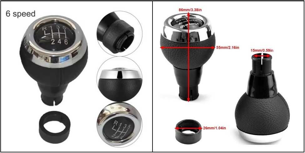 Manete moca seletor caixa de velocidades Mini R55 a R61 e F54 a F60