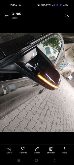 Capa de espelho e piscas f