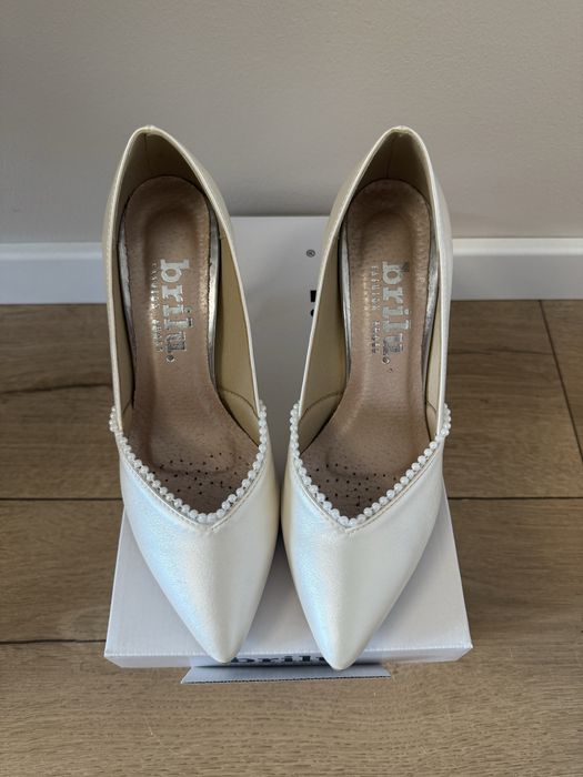Buty ślubne na szpilce Brilu