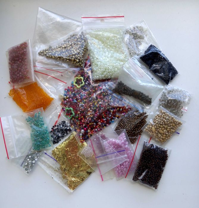 Великий сет для handmade бісер, термострази, глітер, ліска