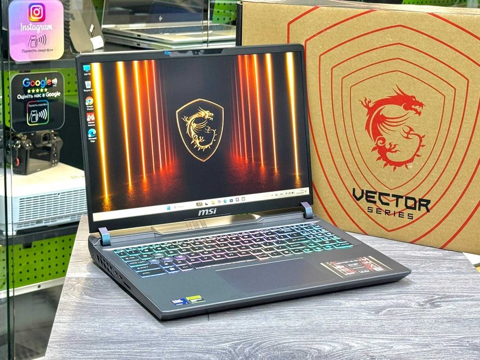 MSI Vector ігровий ноутбук | Intel Ultra 7 255Hx 20 ядер | GeForce RTX 5070Ti | 32 DDR5