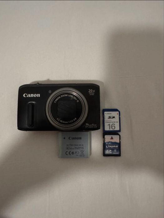 Canon PowerShot SX260 HS – Zoom 20x + Cartões SD