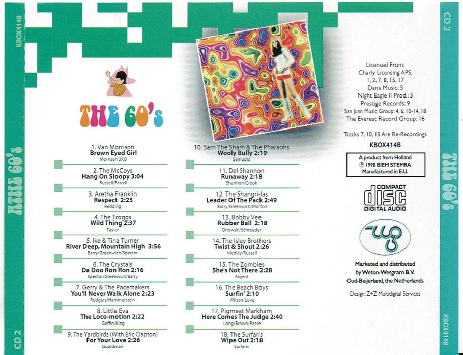 The 60's - CD - 1998 - made in Neterland - CD 2 - como NOVO