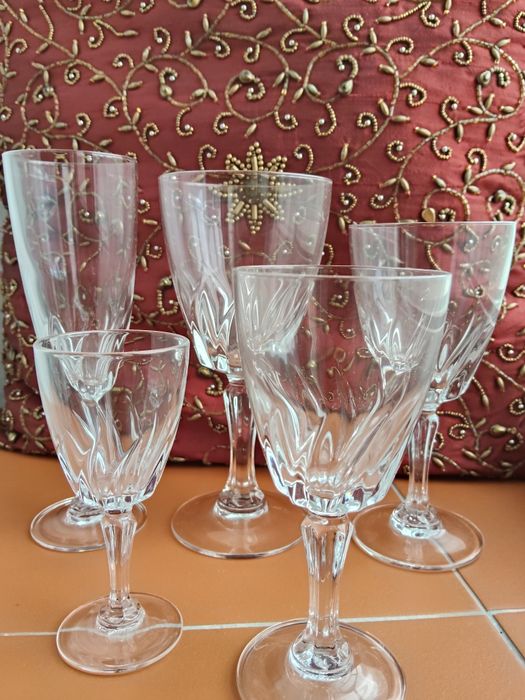 Serviço de 60 copos Cristal d'Arques Durand Flamenco