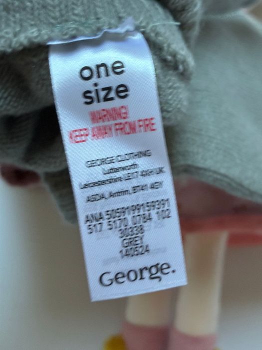 George nowe rękawiczki dla dziewczyni 2pak szare różowe uniwersalne