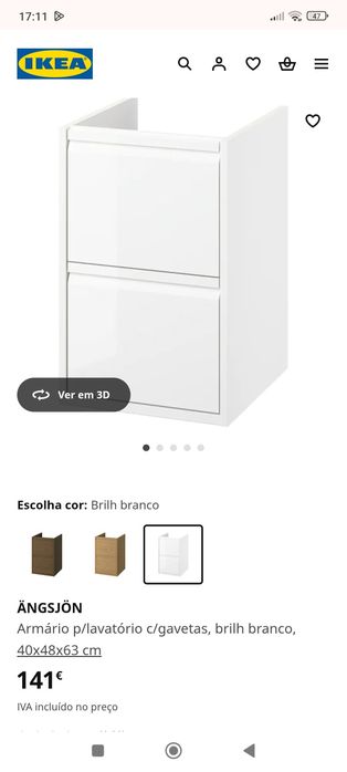 Armário WC IKEA branco