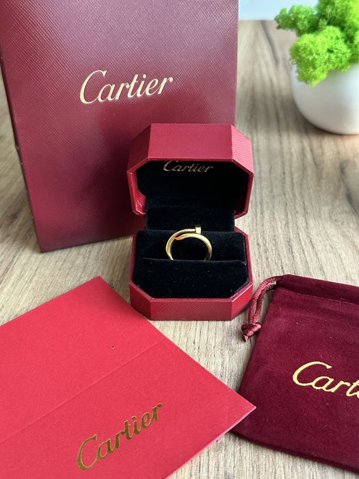 Кільце (каблучка) в стилі cartier Juste un Clou без каміння  в пакуванні  , як на фото