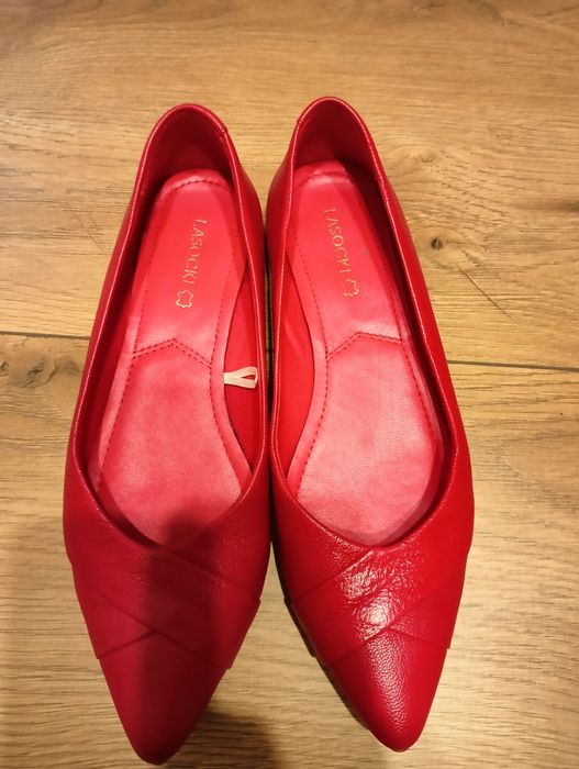 Buty skórzane Lasocki baleriny damskie