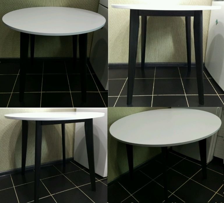 Стіл Кухонний Розкладний Дерев'яний Білий Обідній стол белый